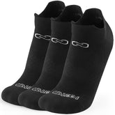 🌿 Set of 3 Bamboo Ankle Socks - Luxurious Black - Small/Medium - S/M 🌿