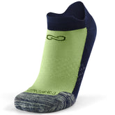 🌿Bamboo Ankle Socks for Both Genders - Yellow with Elegant Navy Blue Heel - Large/Extra Large - L/XL 🌿