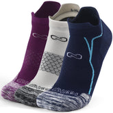 🌿 Set of 3 Bamboo Ankle Socks (Burgundy / White / Sky Blue) - Large - L/XL 🌿