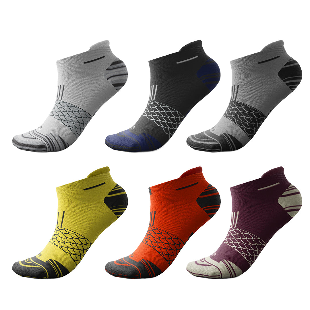 "Urban Trailblazers: High-Performance Athletic Ankle Socks 4-pack"