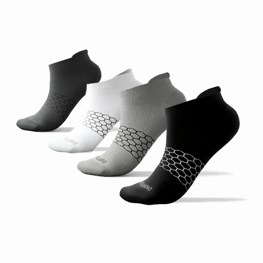 "GeoTech Cushioned Trainer Ankle Socks "4 pack