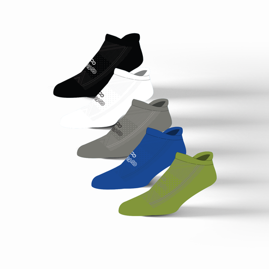 "Spectrum Glide Ankle Socks - Sleek Comfort in Every Step" 5Pack