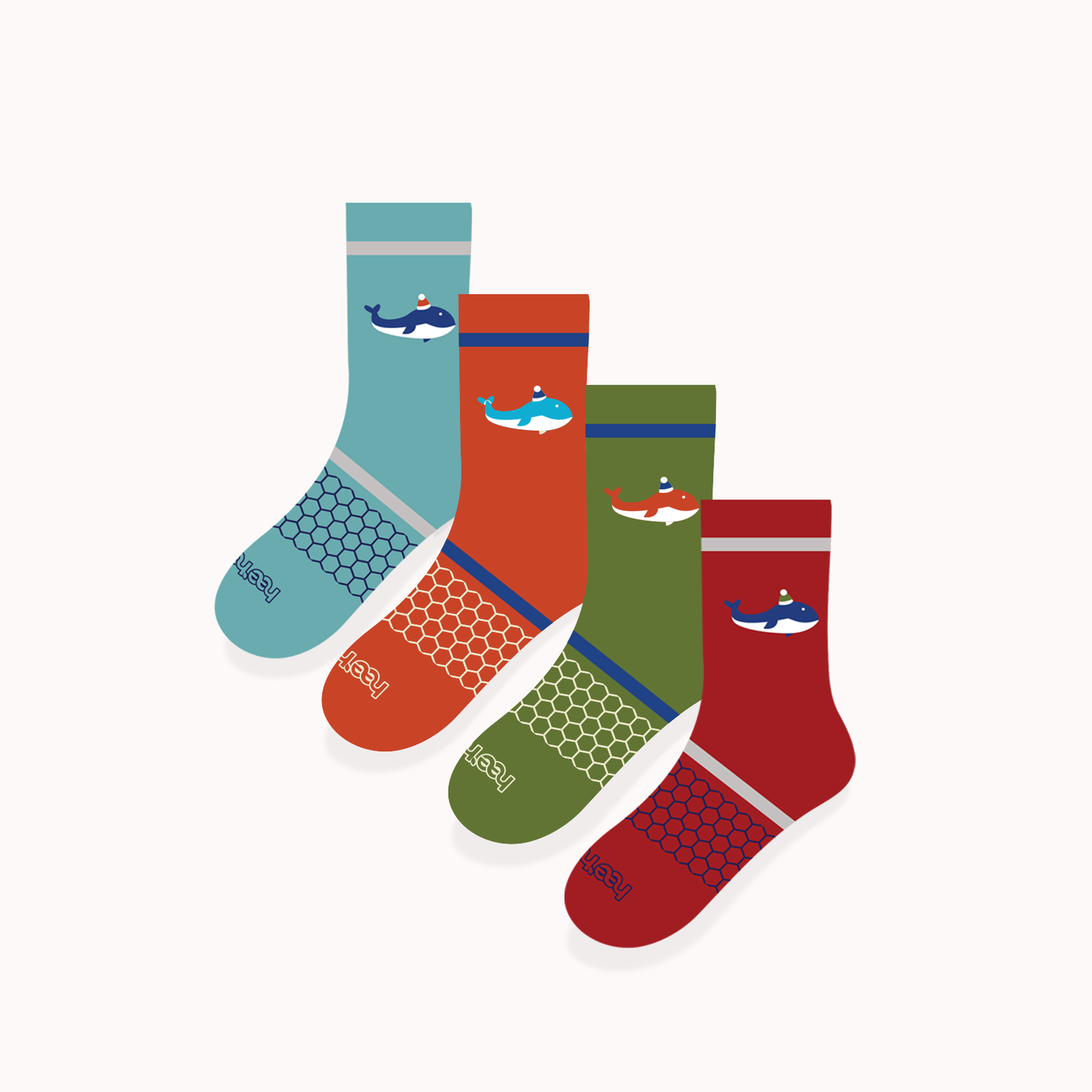 "Whale Wonders Calf Kids Socks- 4 Pack"