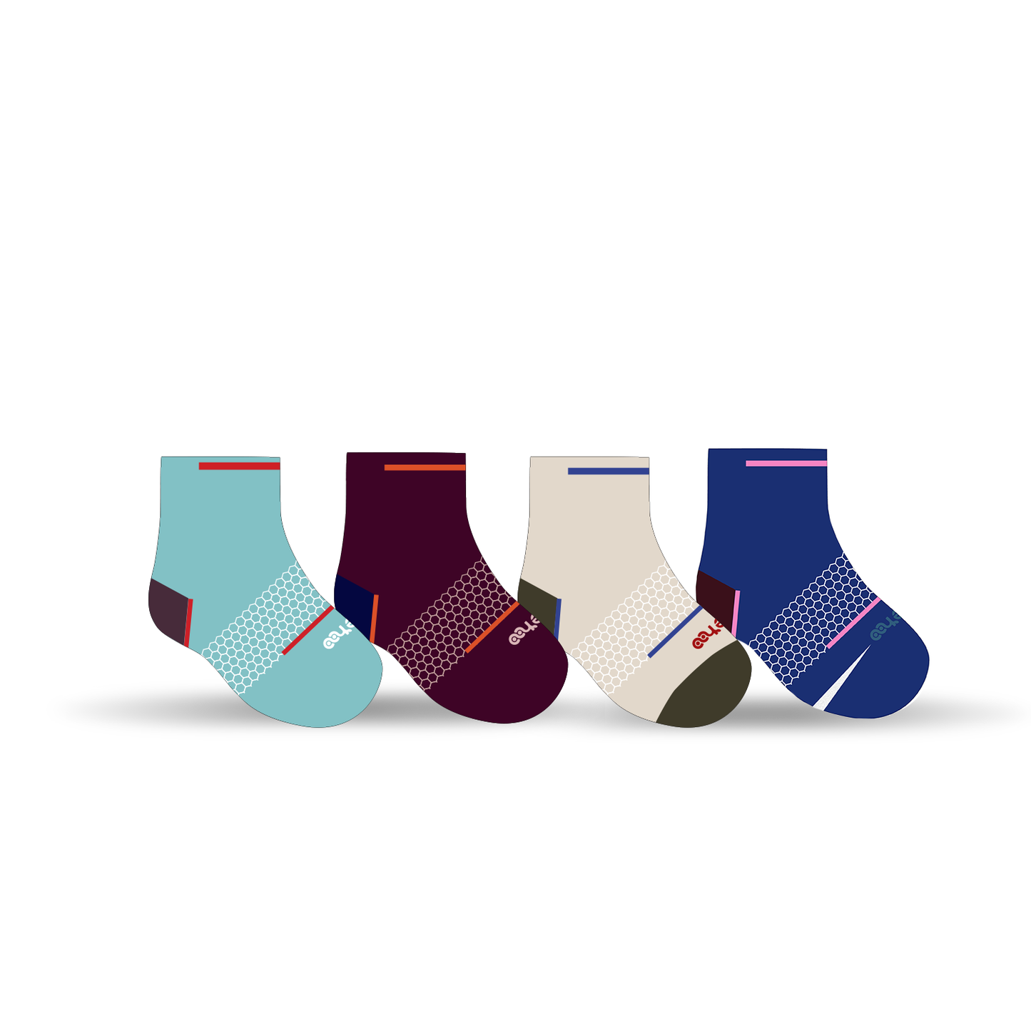 "Urban Comfort Calf Socks for kids - 4 Pack"