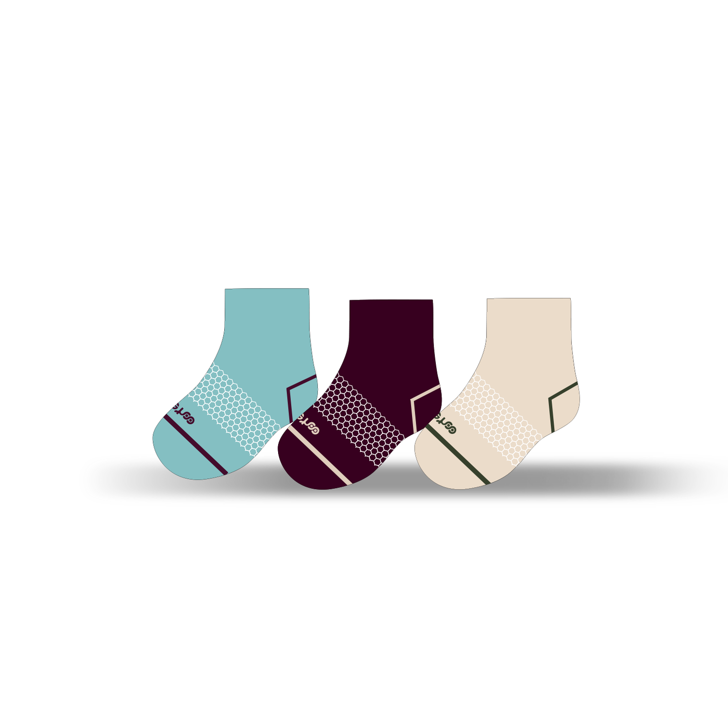 "Tiny Toes Trekkers: Kid-Friendly Calf Socks with Playful Patterns 3-pack"