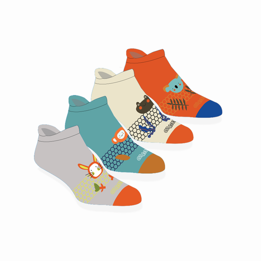 "Critter Pals Kids Ankle Socks - Ocean Explorers Series" 4-pack