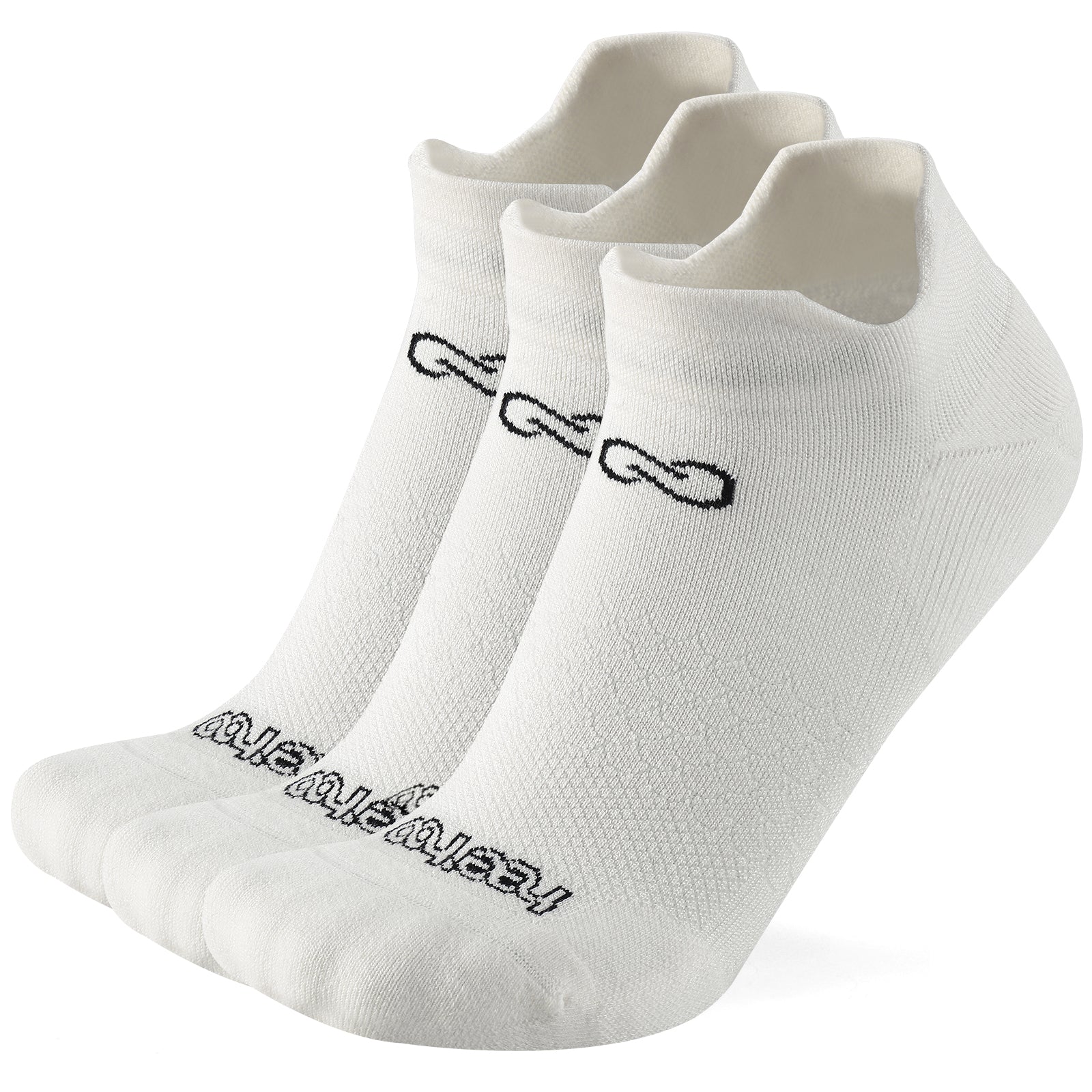 🌿 3 calcetines tobilleros de bambú para ambos sexos - Blanco real - ¡Diseño lujoso y comodidad excepcional! 🌿