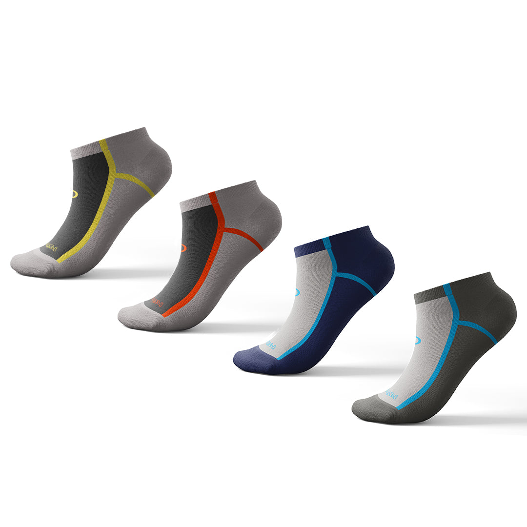 "StrideTrek Performance Ankle Socks " 4 Pack"